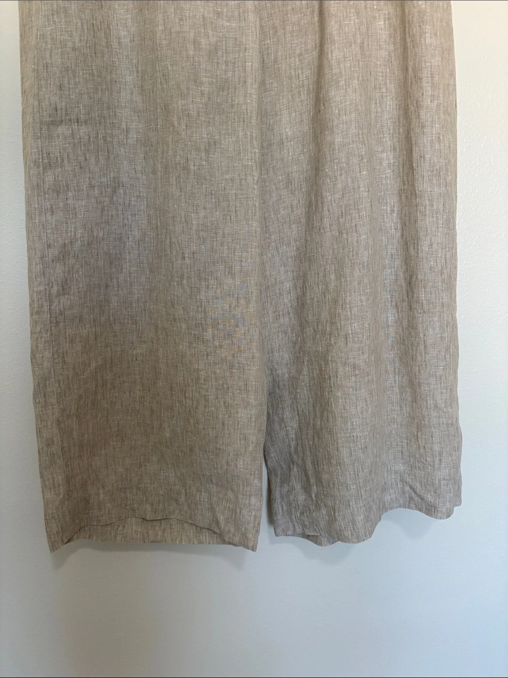 NWOT Banana Republic 100% Linen High Rise Relaxed Wide Leg Pant Boho Beige XL